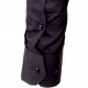 Černá prodloužená košile s dlouhým rukávem slim 100 % bavlna Assante 20106