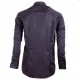 Černá prodloužená košile na manžetový knoflíček slim fit Assante 20110
