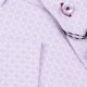 Šedofialová pánská košile krátký rukáv vypasovaný střih Brighton 109819