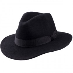 Elegantní černý pánský klobouk Assante 85030