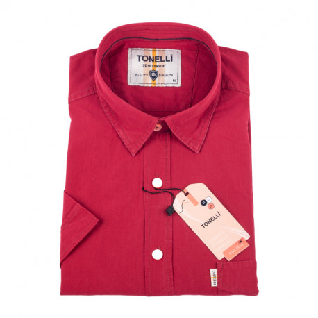 Cihlově červená košile Tonelli 110856